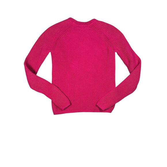 525 America Womens Size XS Hot Pink Knit Jane Crewneck Shaker Sweater - Picture 2 of 5